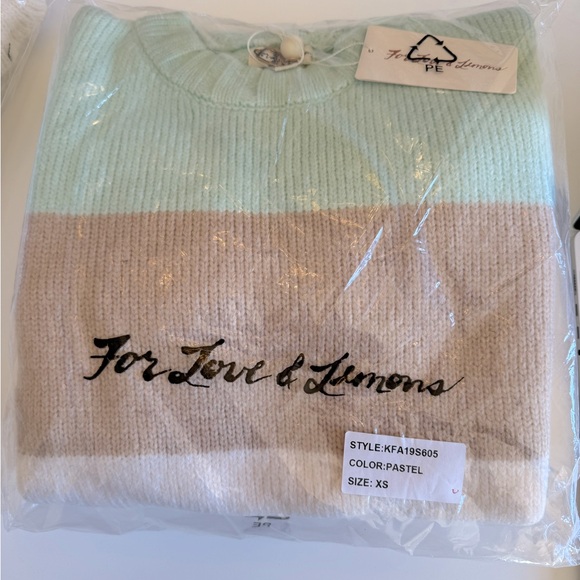 BRAND NEW For Love & Lemons Hailey Striped Sweater - Picture 3 of 4